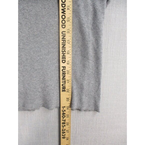 Old Navy Gray Ribbed Henley Short Sleeve Shirt XL 100% Cotton Made In Turkey - Picture 4 of 6